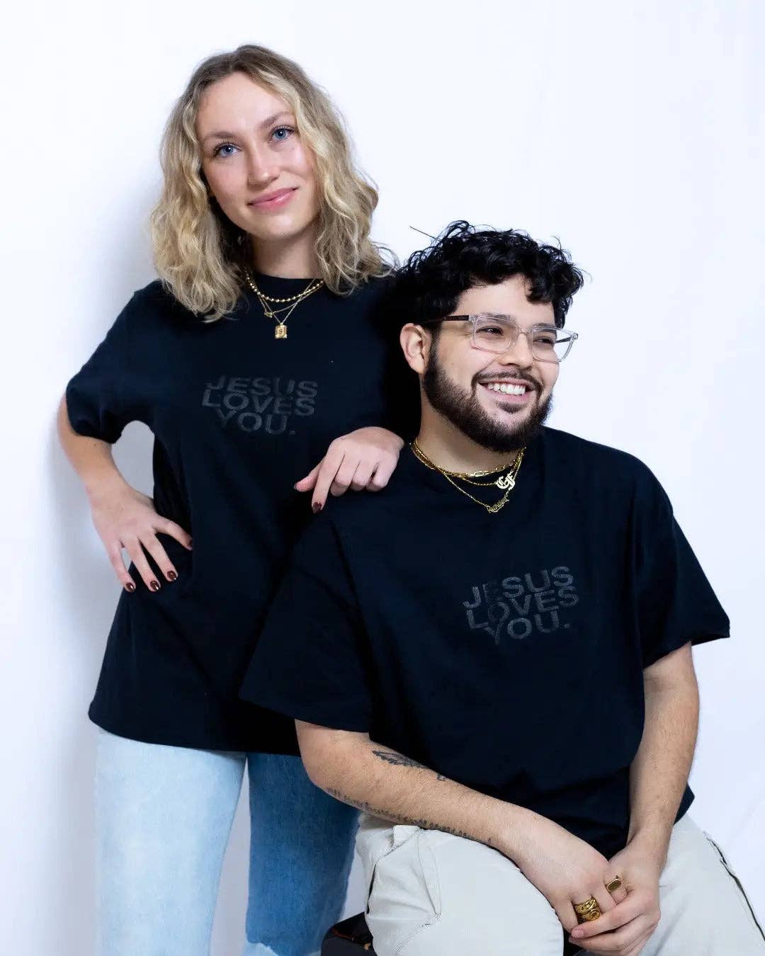 JESUS LOVES YOU Tee- Black