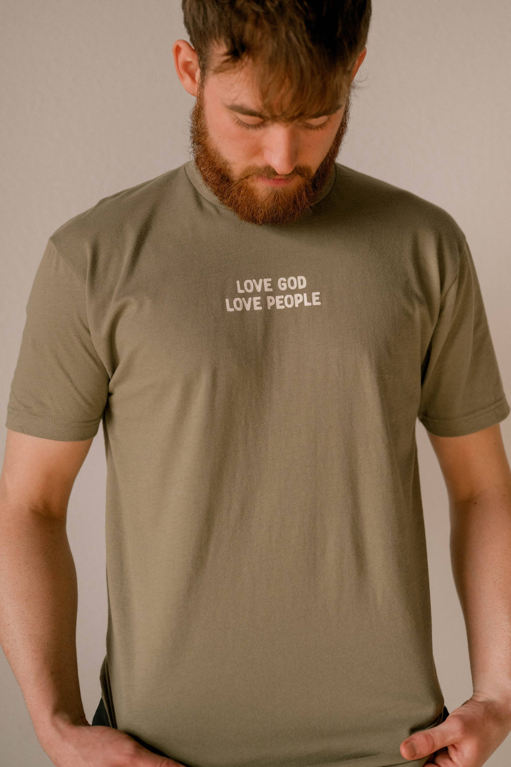 Love God Love People mens tee
