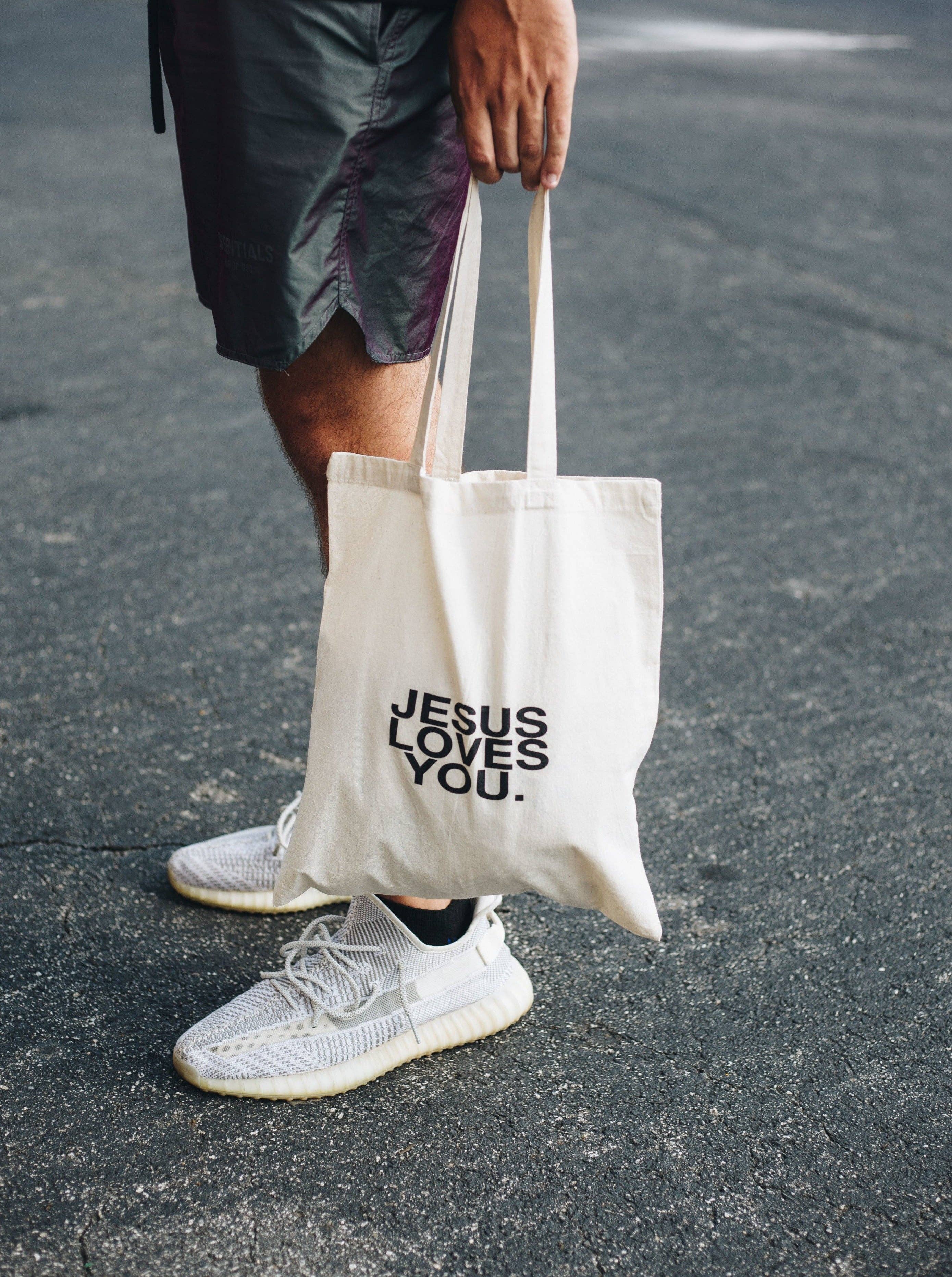 Jesus Loves You Canvas Tote Bag