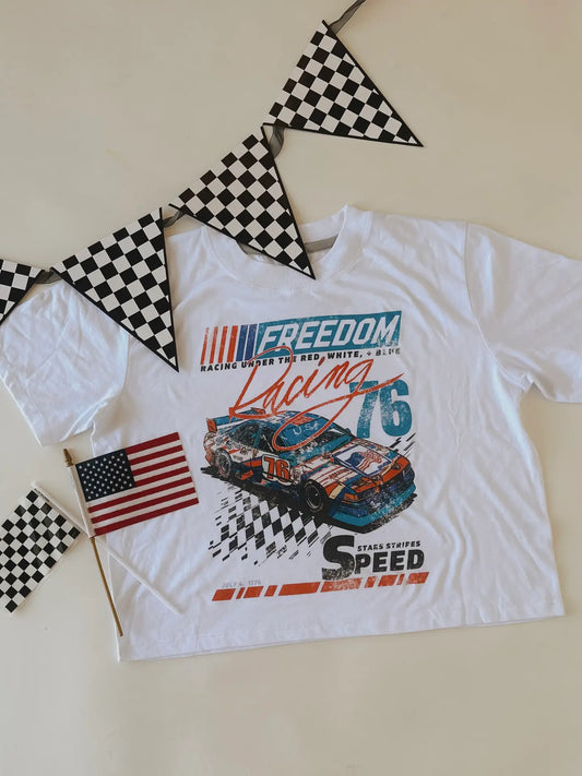 *Cropped* Freedom Racing Tee
