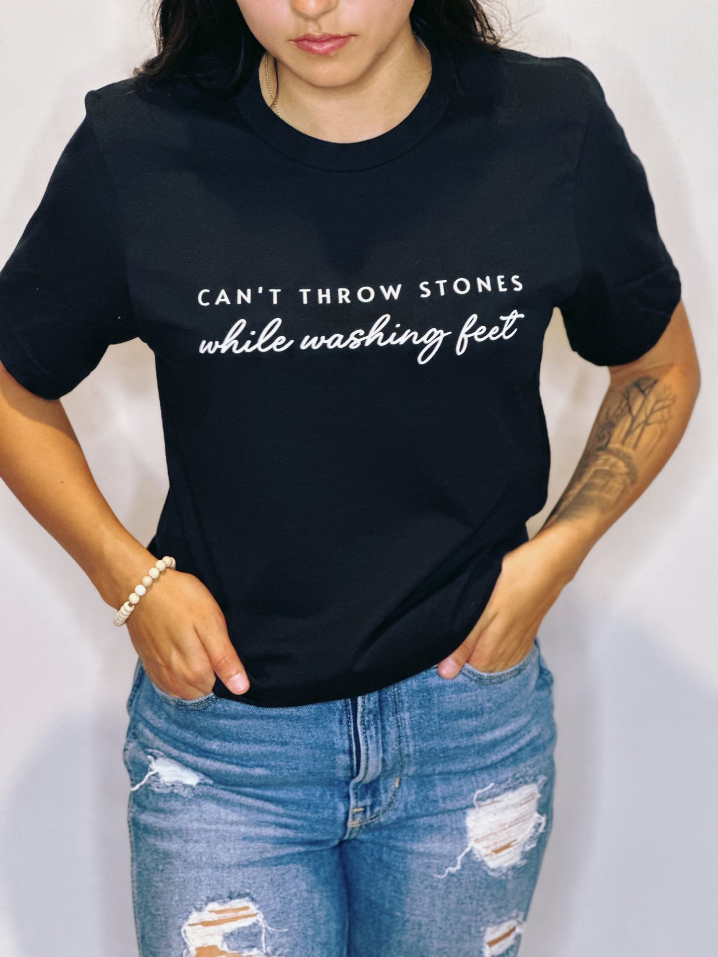 CAN'T THROW STONES tee