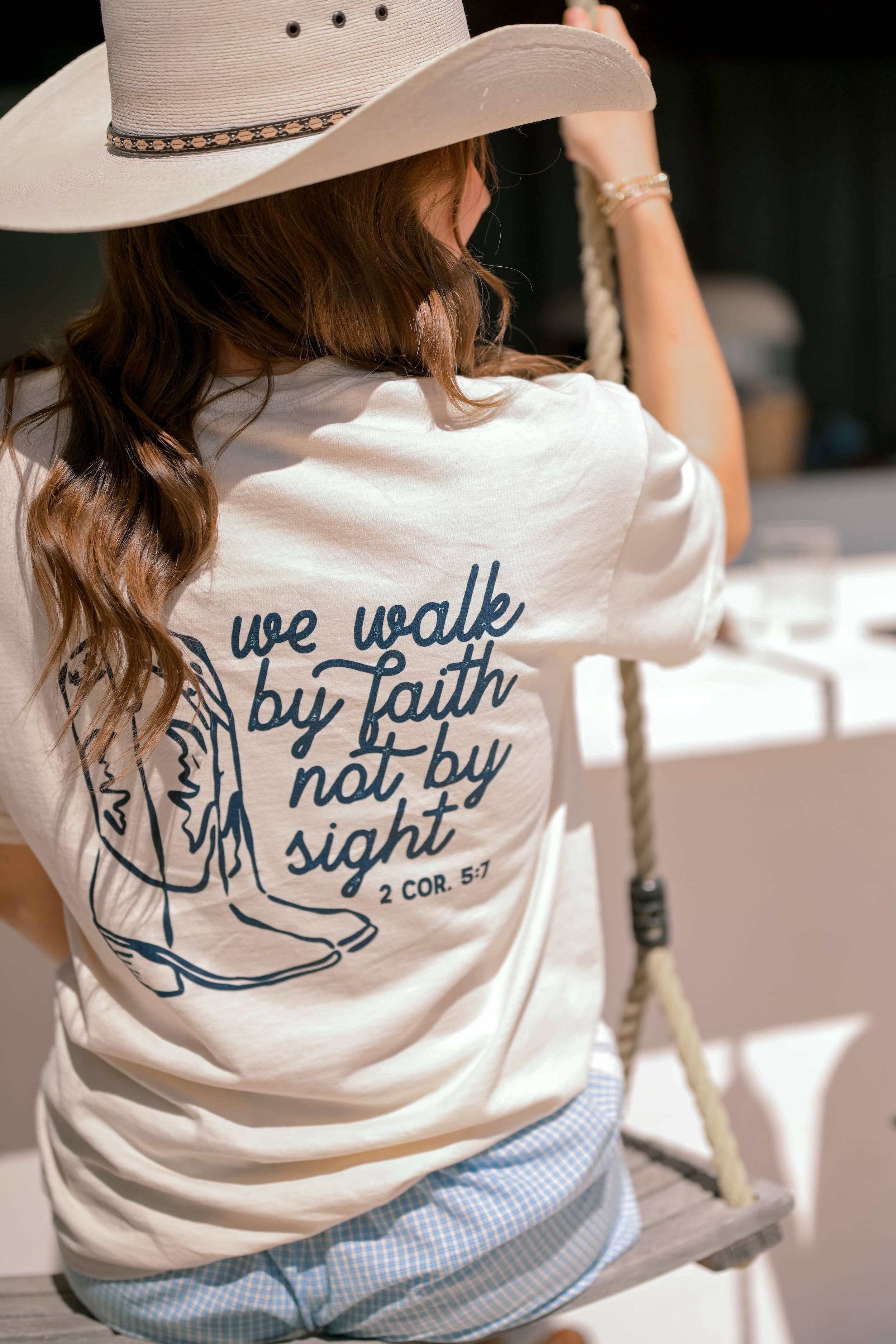 Walk By Faith Tee - Ivory