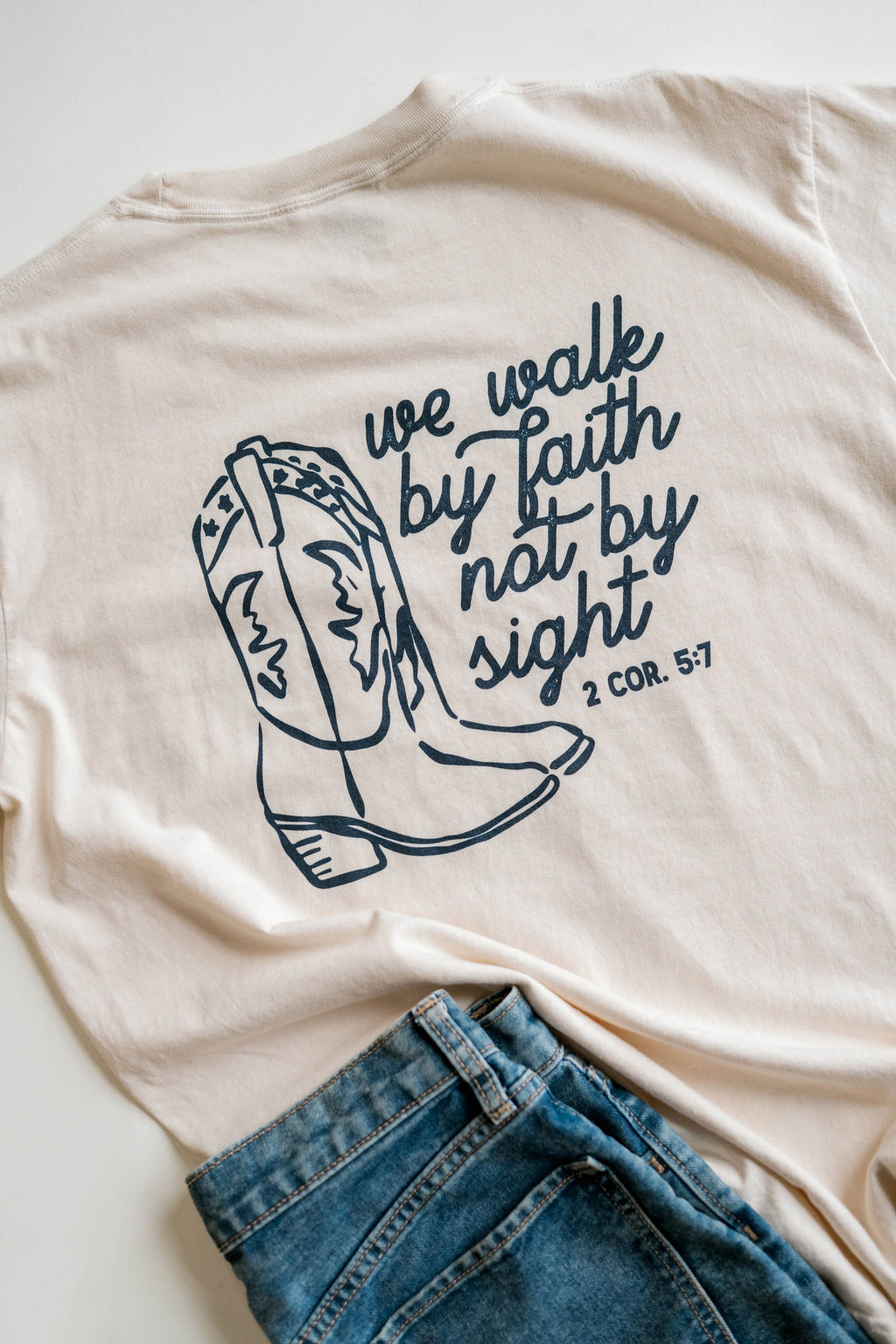 Walk By Faith Tee - Ivory