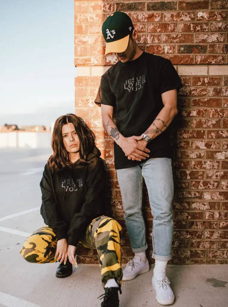 JESUS LOVES YOU Tee- Black
