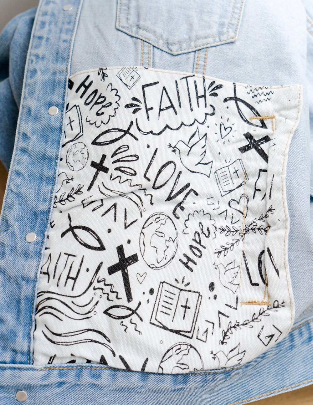 What A Friend We Have In Jesus Denim Jacket- Adult